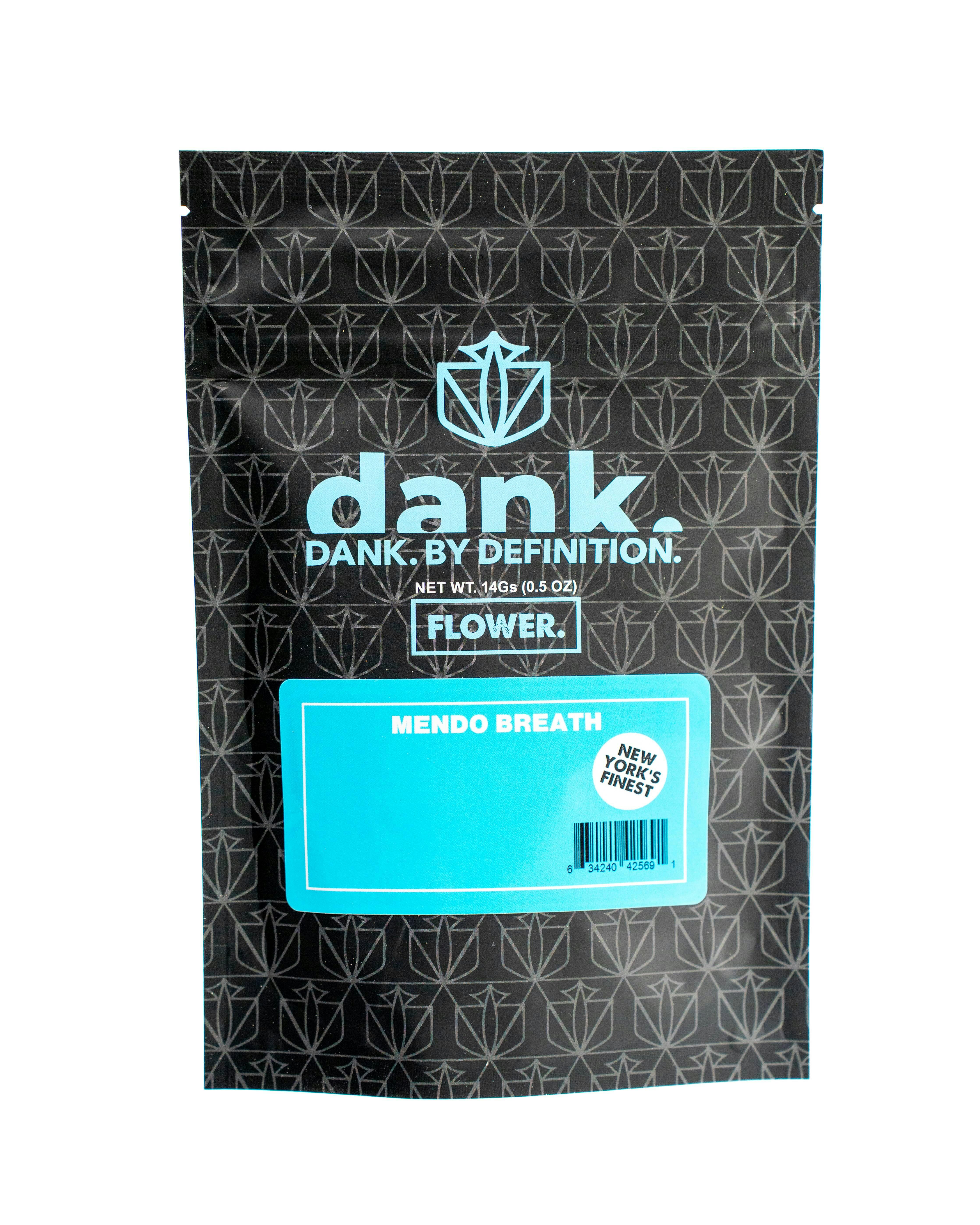 MENDO BREATH (14 GRAMS)Dank By Definition.HybridTHC: 25.95%TERPS: 1.26%