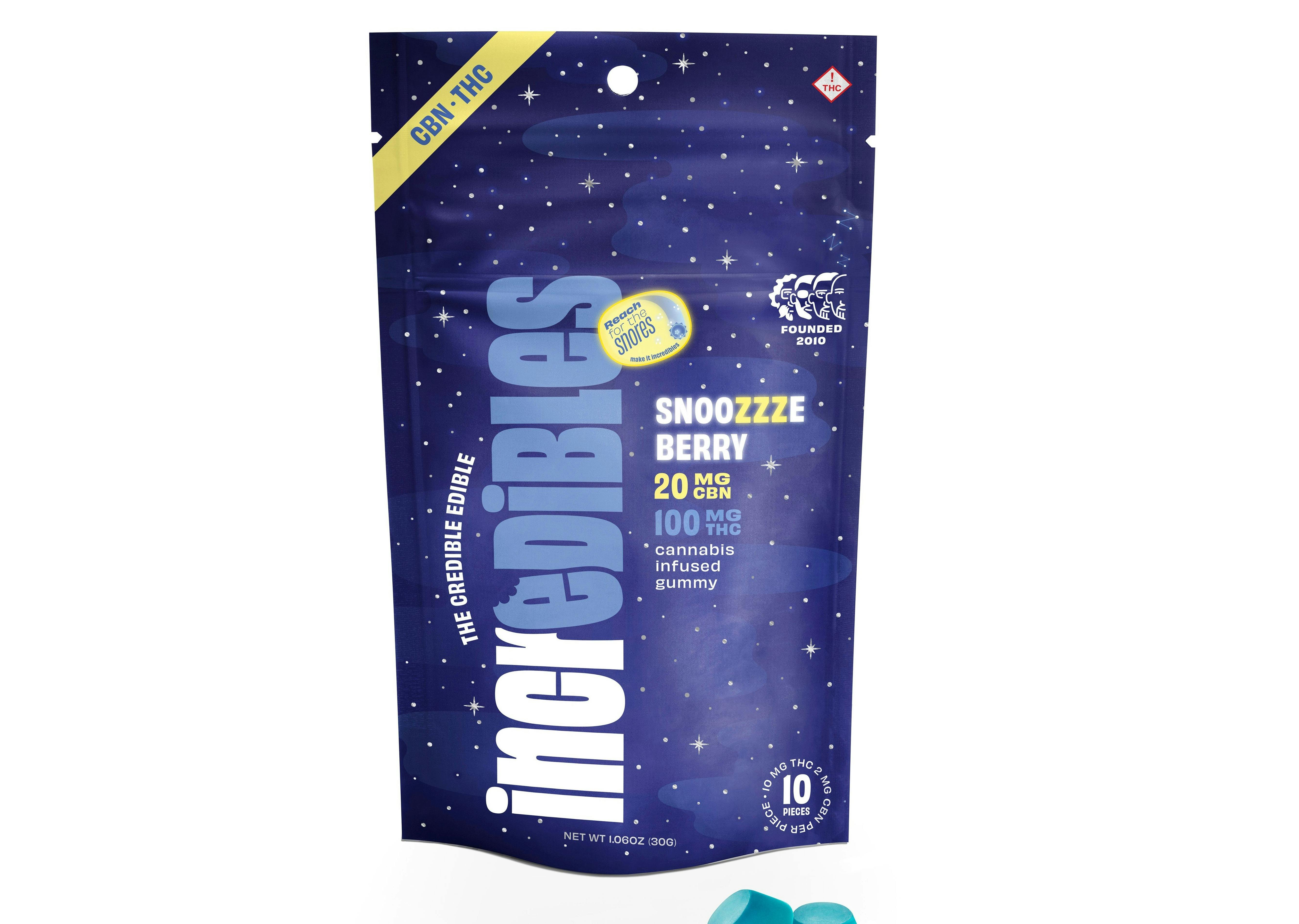 Incredibles Incredibles | 5:1 Snoozzzeberry + CBN | Gummies | 10