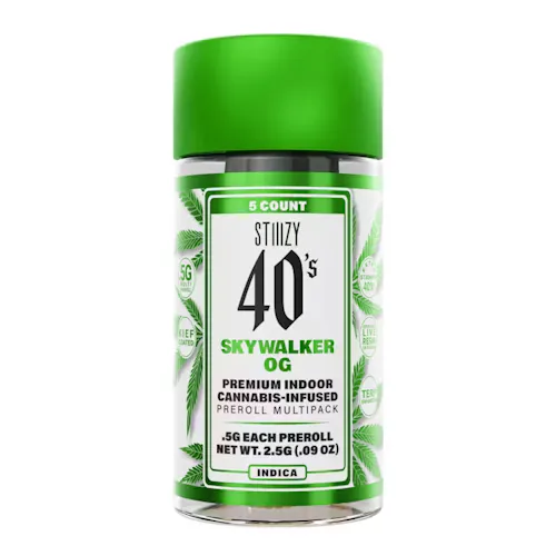 Stiiizy – 5-Pack 0.5g Infused Prerolls – Skywalker OG-active