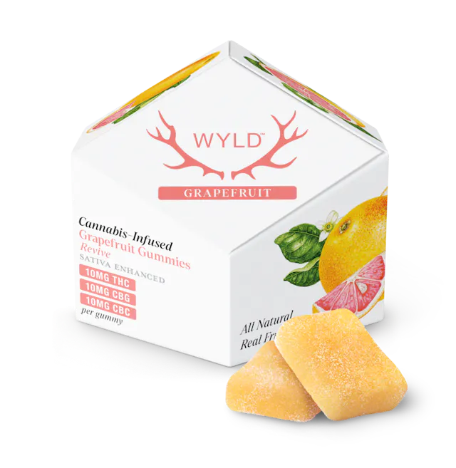 Wyld Gummies Grapefruit 1 THC : 1 CBD : 1 CBC 10pk/100mg (sativa, 2.8g)
