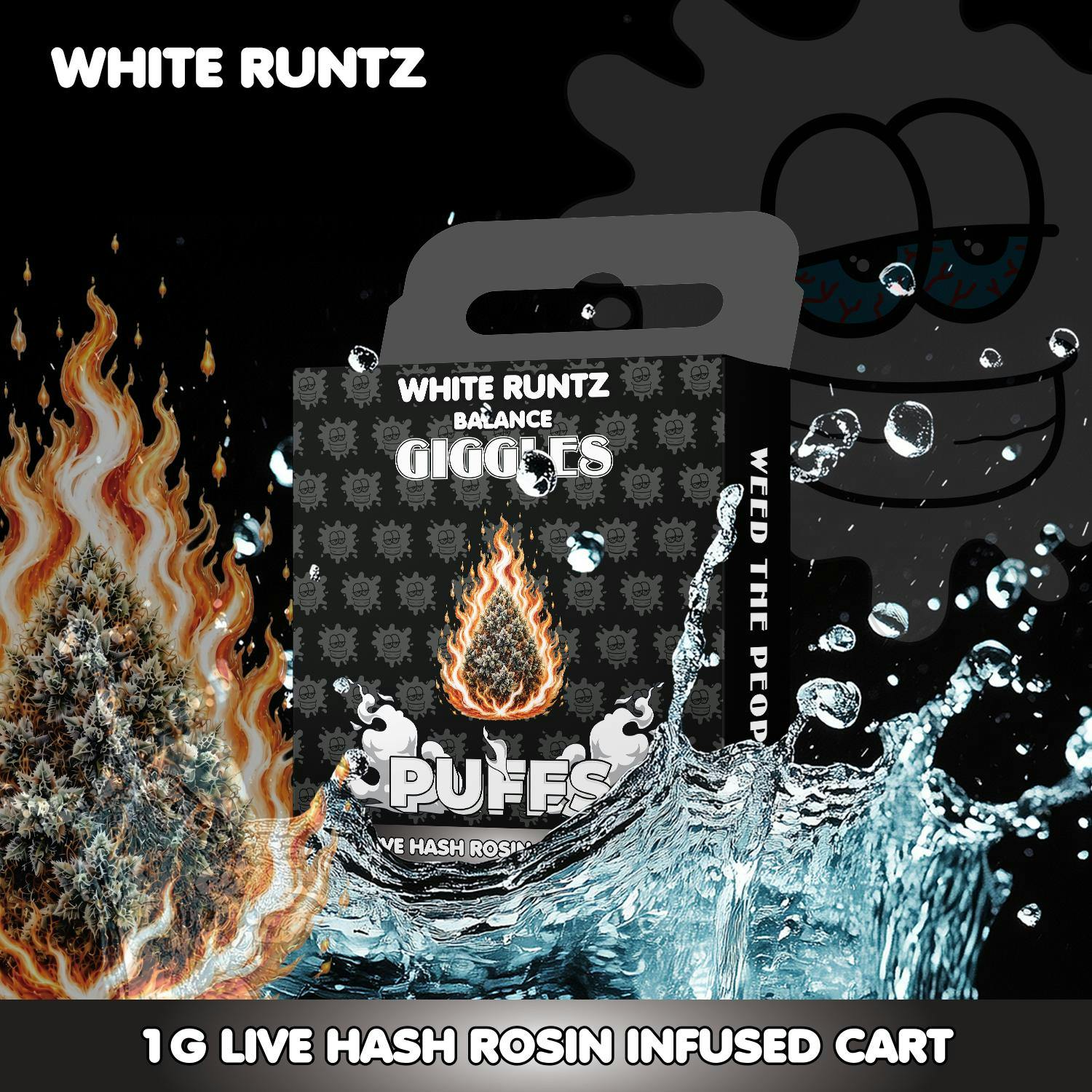 Giggles - 1g Live Rosin Cart - White Runtz