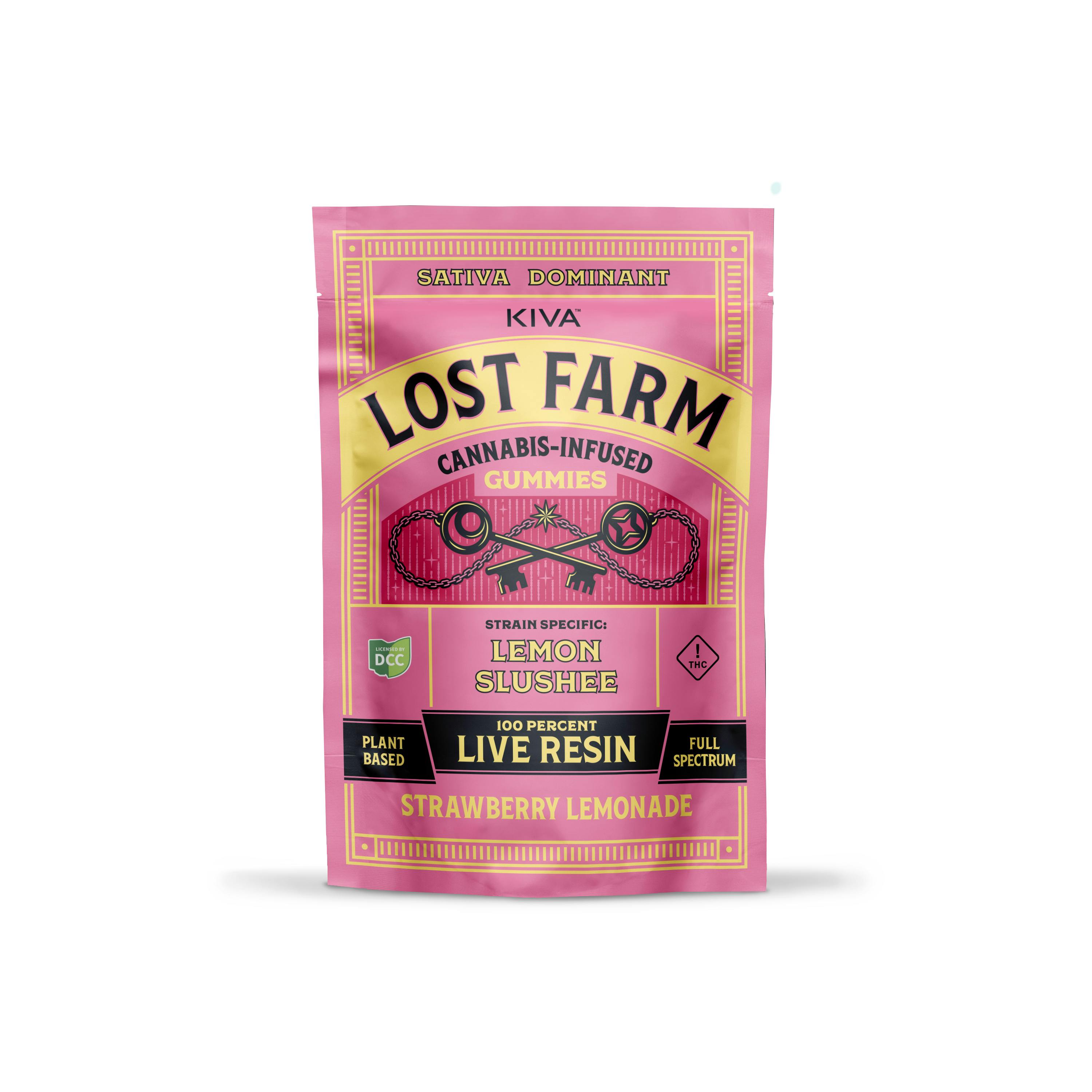 Lost Farm Lemon Slushee Strawberry Lemonade Live Resin Gummies