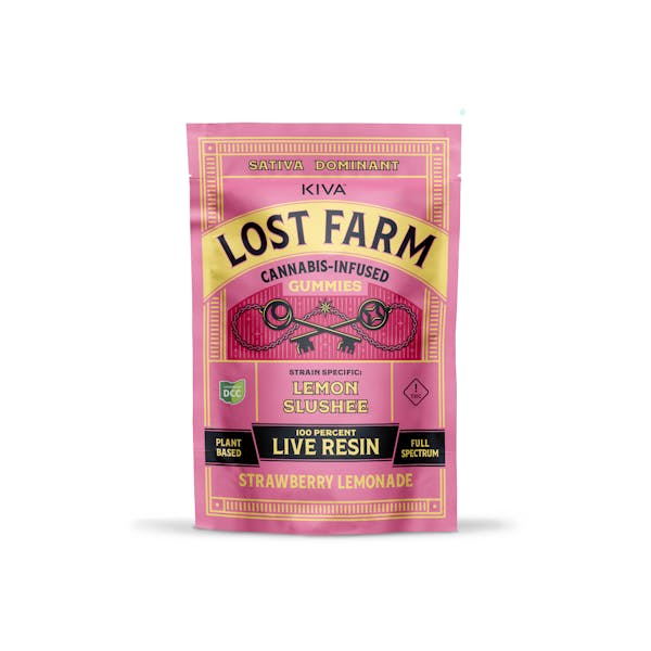 Lost Farm Lemon Slushee Strawberry Lemonade Live Resin Gummies