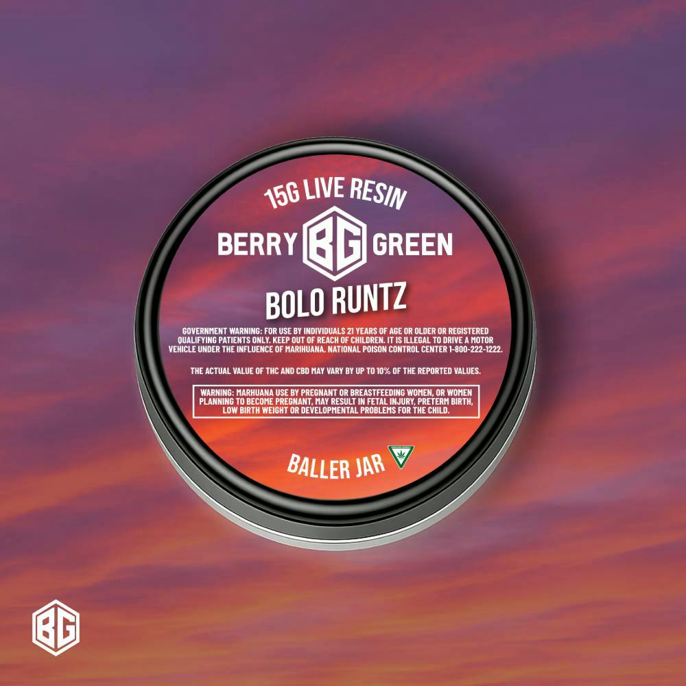 Berry Green BERRY GREEN | BOLO RUNTZ | LIVE RESIN HYBRID — CONCENTRATES