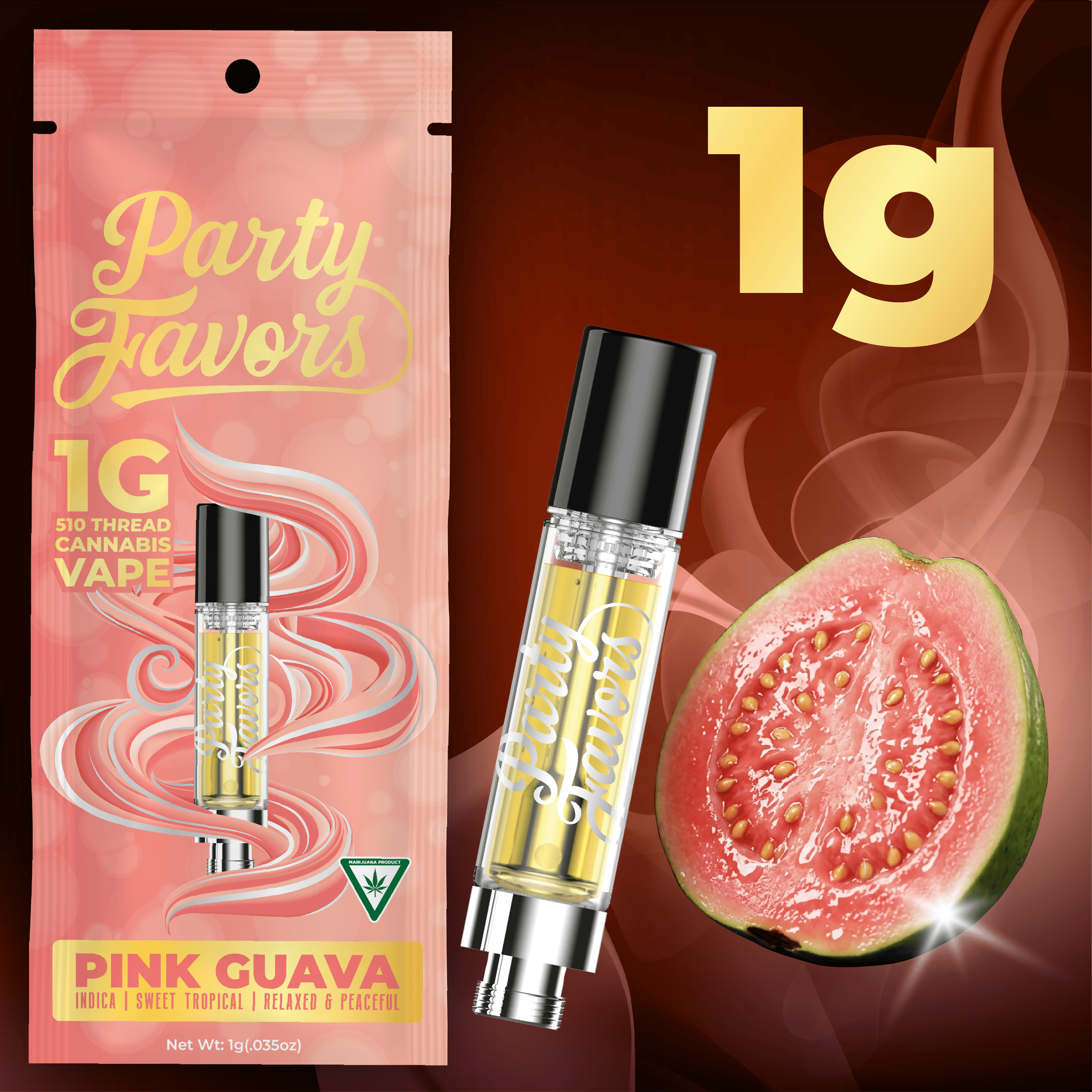 Party Favors - 1g Cart - Pink Guava
