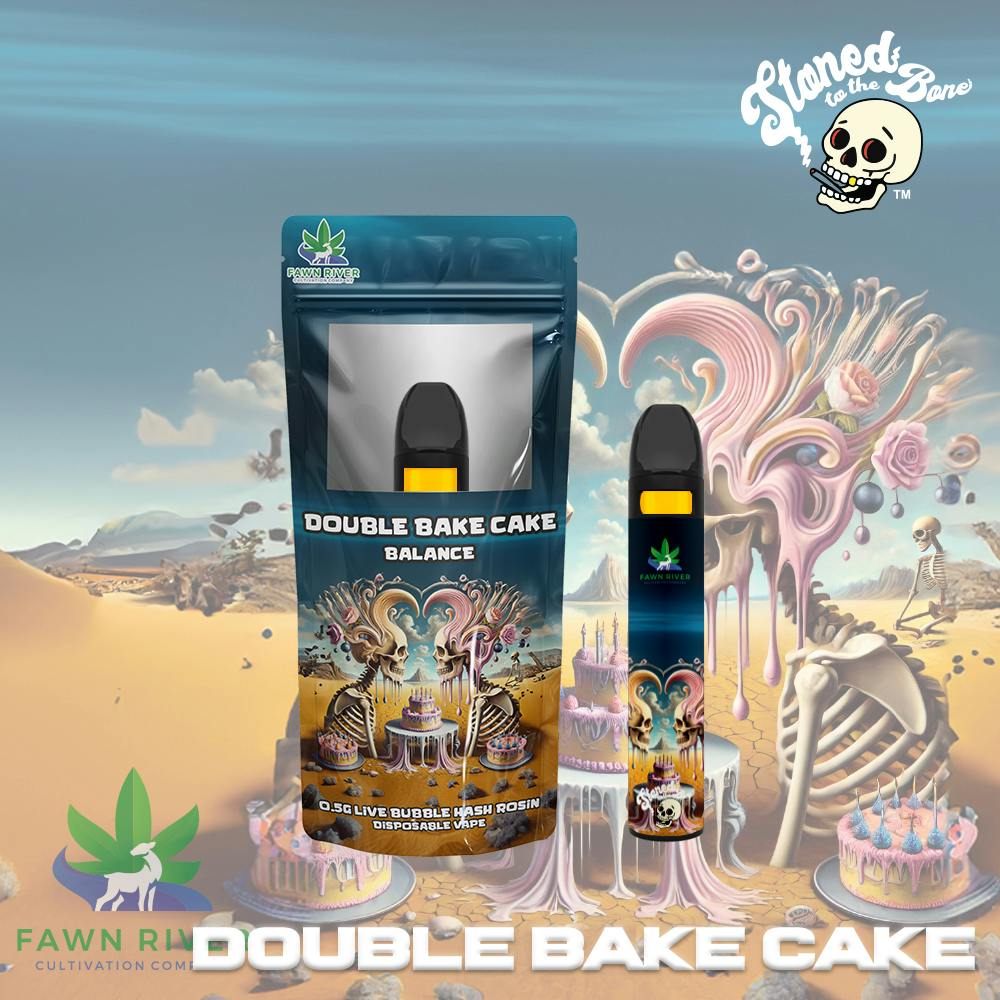 Stoned to the Bone | Double Bake Cake | Live Bubble Hash Rosin Disposable | 0.5g