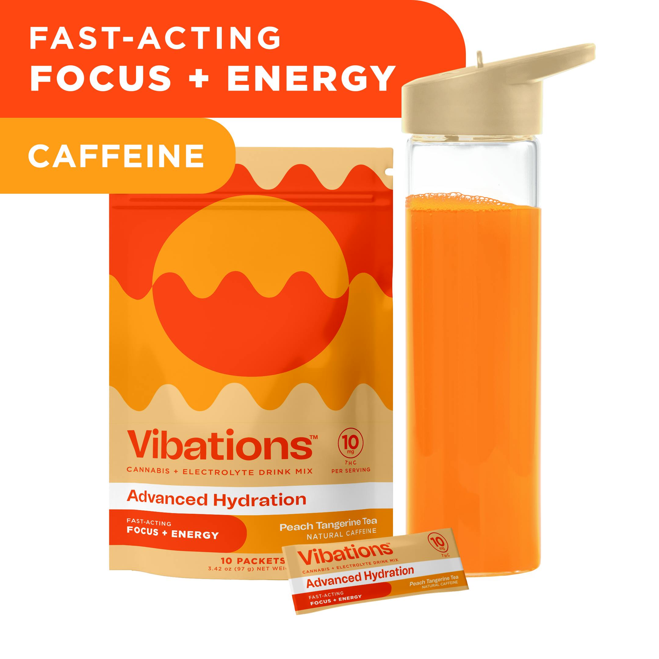 Product GGG Vibations Drink Mix - Peach Tangerine Tea 100mg (10pk)