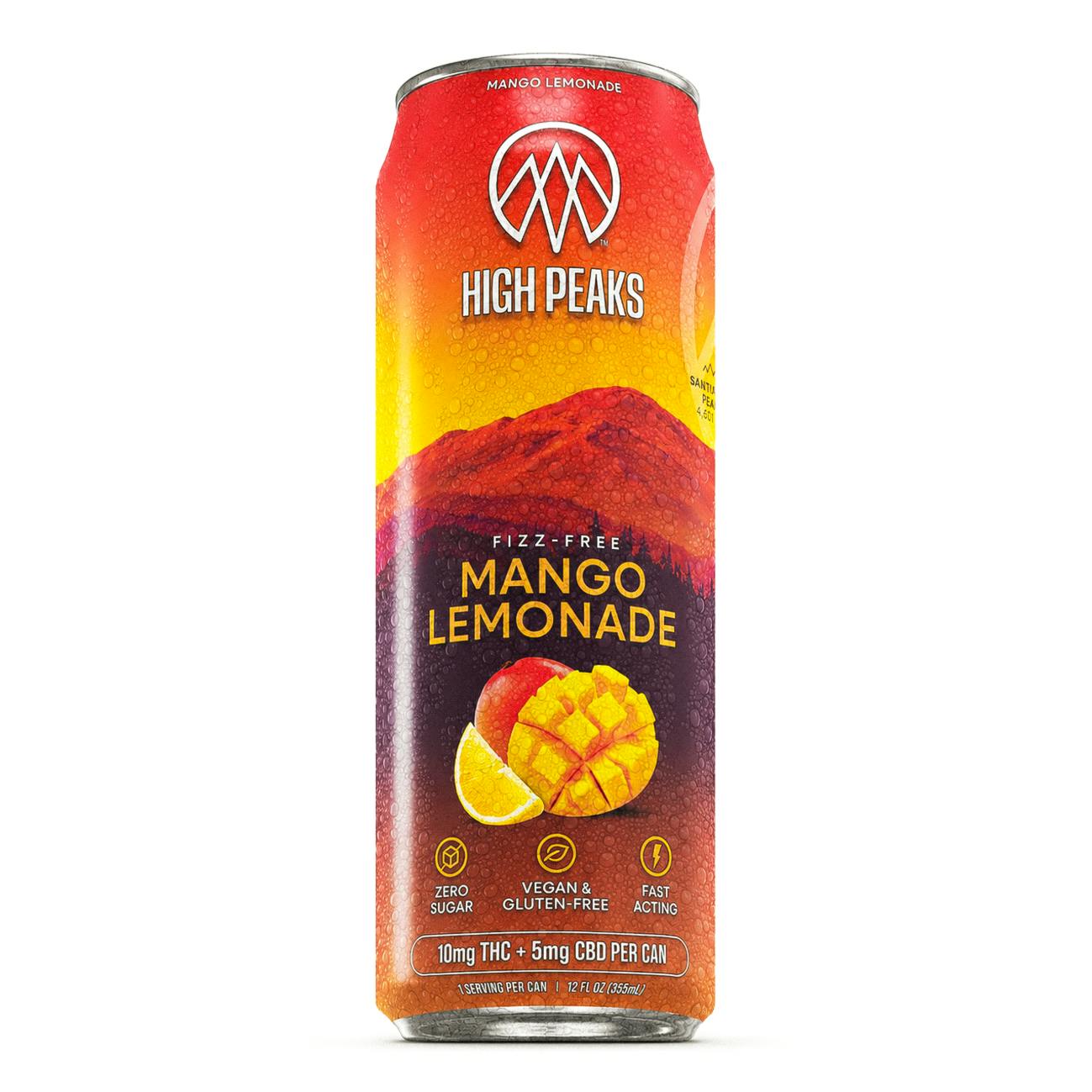 Mango Lemonade | 10mg | Infused Refreshment | Single Can | High Peaks