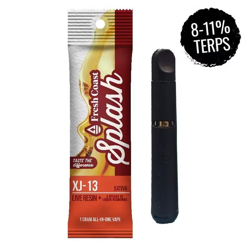 Product: Fresh Coast | Splash XJ-13 Live Resin All-In-One Cartridge | 1g