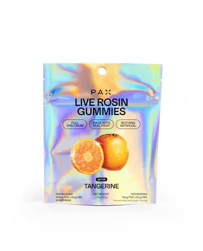 PAX | LIVE ROSIN GUMMIES | TANGERINE | 100MG (10PK)-active