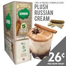 Product: Endo | Organic Hemp Wrap Pre Rolled With Wood Tips | Plush Russian Cream