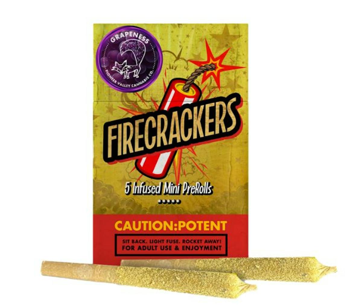 Image of Grapeness Firecrackers | .5g 5pk Infused Prerolls