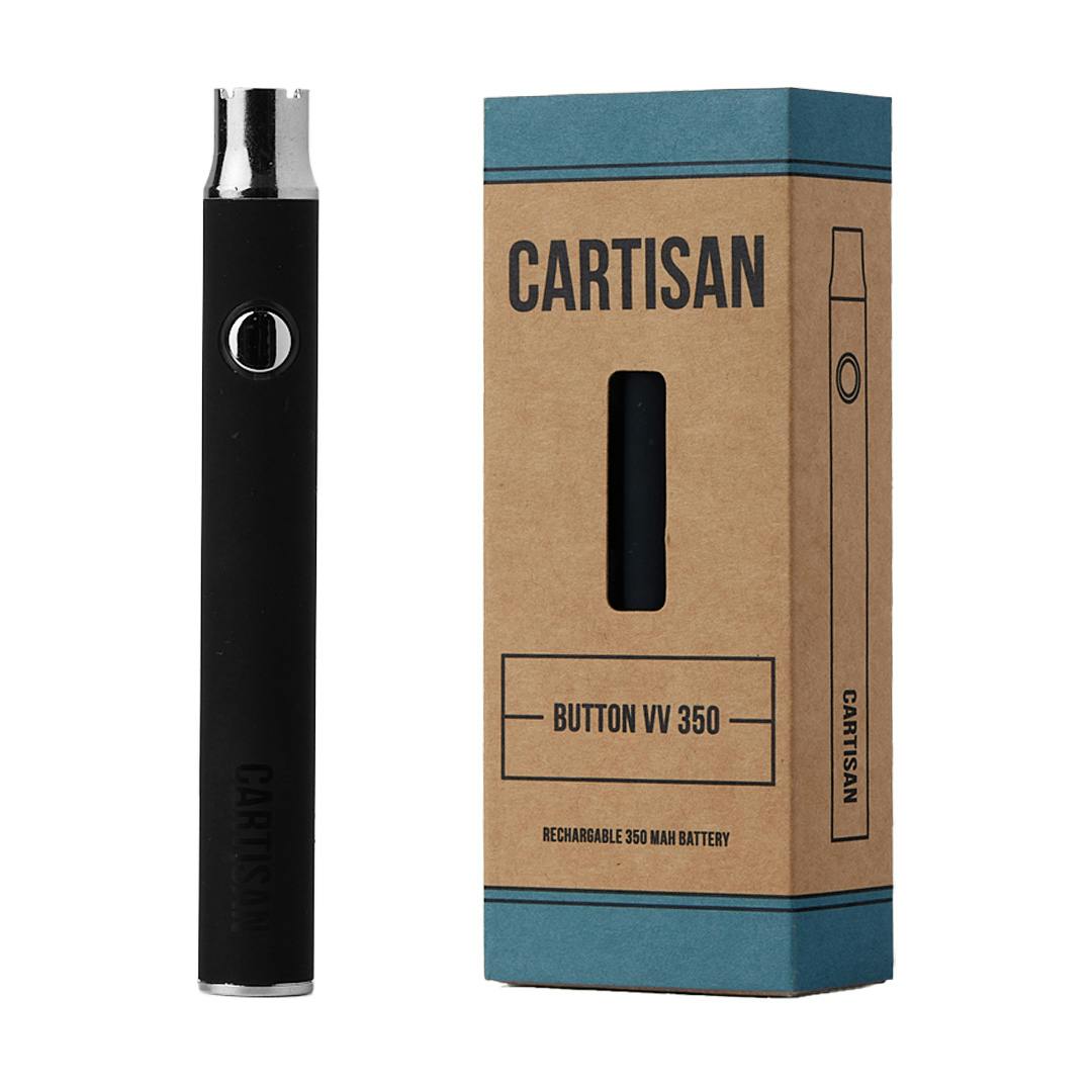 Cartisan Button Pen VV 350 Stick Battery Black | Gorge Greenery