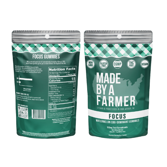 Made By A Farmer | Focus | Watermelon | 500mg CBG Gummies