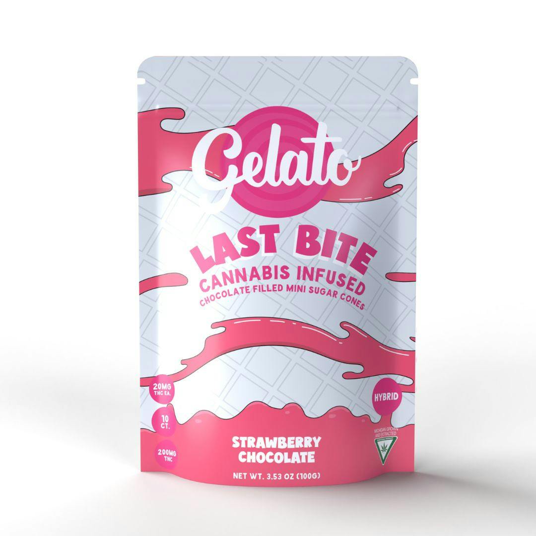 Gelato - Last Bite Cones - (200mg) - Hybrid - **STRAWBERRY WHITE CHOCOLATE** (2/$30)
