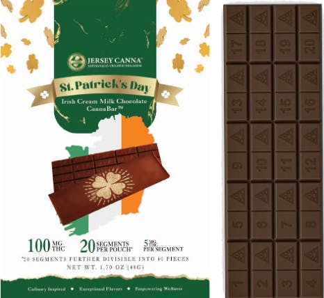 Irish Cream Belgian Milk Chocolate Bar | 100mg
