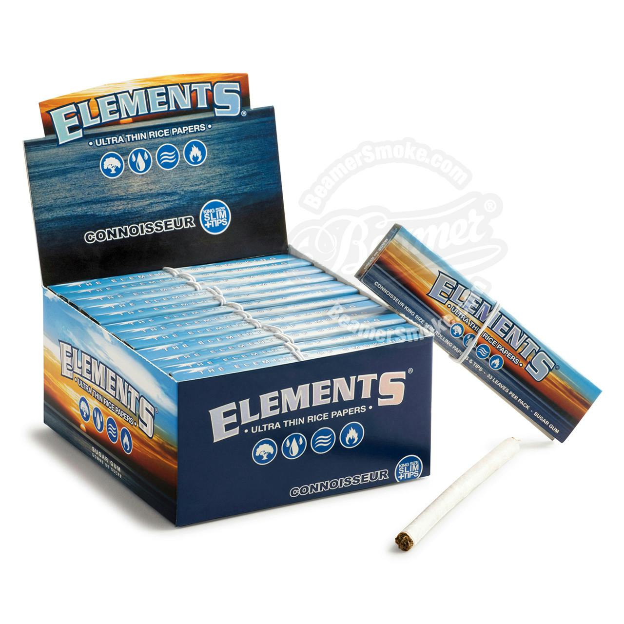 Elements Paper Connoisseur King Size Slim + Tips 50 ct