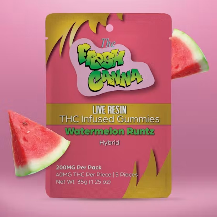 Fresh Canna | 200mg Live Resin Gummies | Watermelon Runtz