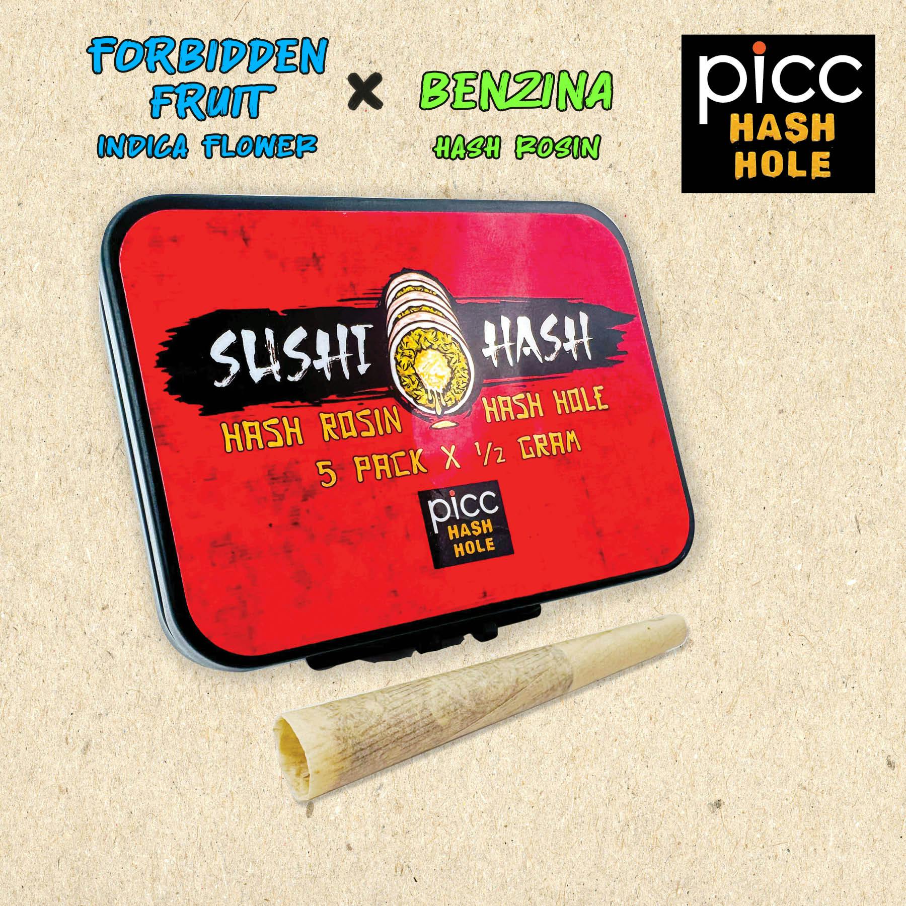SUSHI HASH | HASH HOLE | .5G 5-PACK (2.5G) | Forbidden Fruit × Benzina Rosin (I)