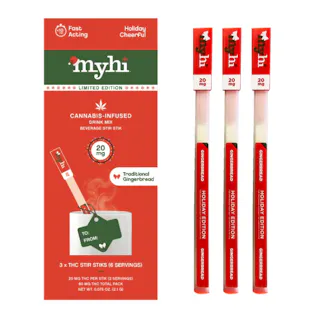 HOLIDAY LIMITED EDITION Gingerbread - Beverage Stir STIKs - 3 count (60mg)