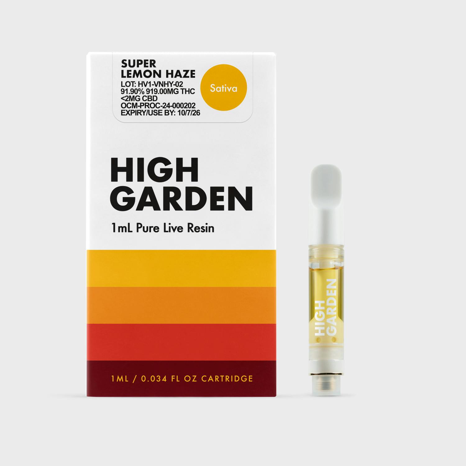 High Garden | Super Lemon Haze | Live Resin 510 Cart | 1g