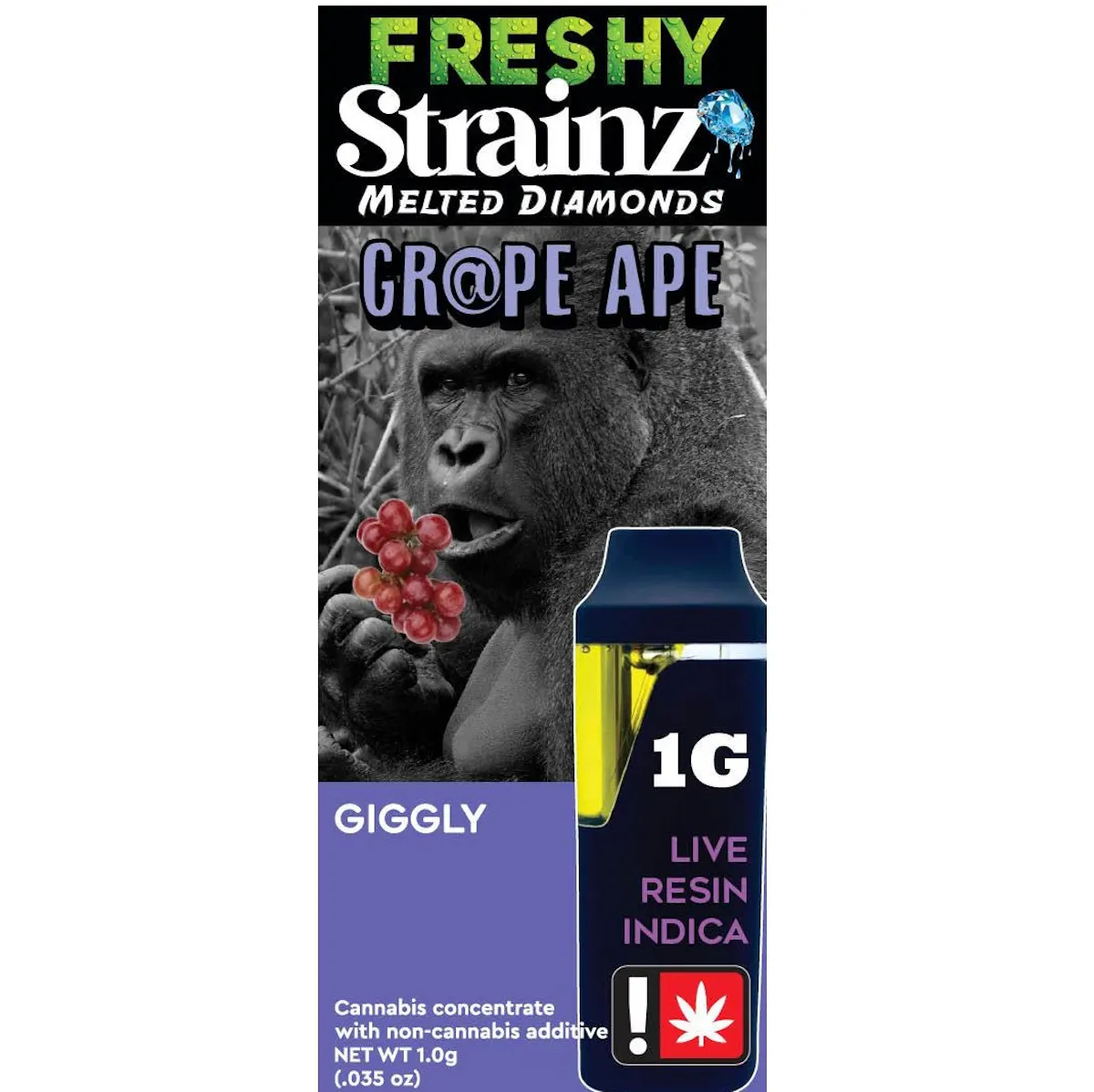 STRAINZ Grape Ape Live Resin Disposable (Freshy) 1g Vaporizers | FRESHY