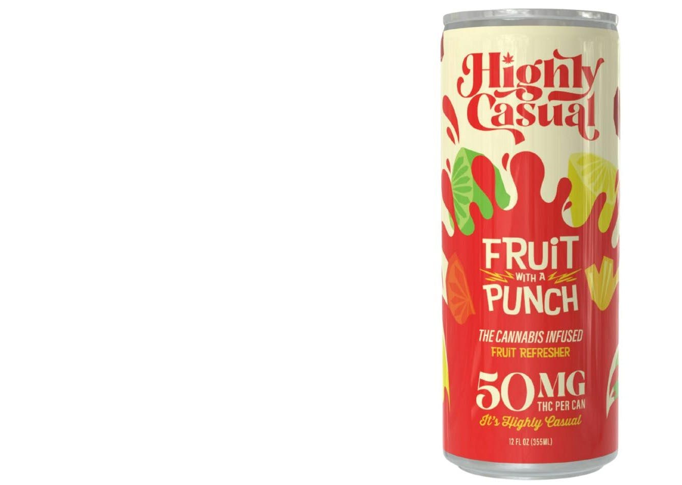 Product: Highly Casual | Fruit Punch | Infused Liquid Seltzer | 50mg | Hybrid