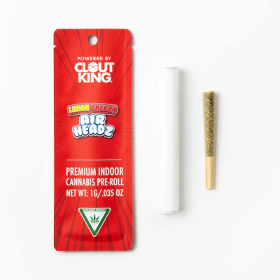 Clout King - 1g Preroll - Lemon Cherry Air Headz - PRE_ROLLS by Clout King at King of Budz