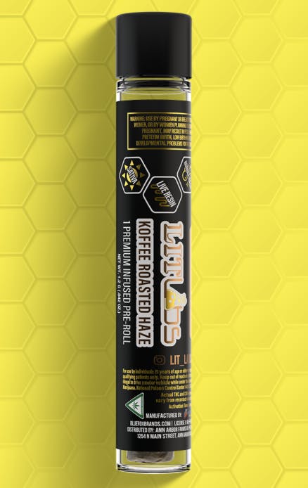 Lit Labs | CBG Bubblehash & Live Resin Infused Pre-Roll - 1.2g - Koffee Roasted