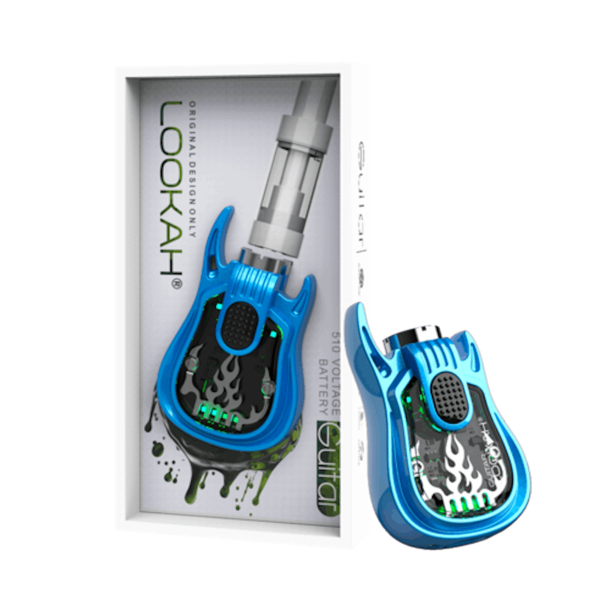 Image of Lookah Guitar 510 Thread Vape Battery | Blue