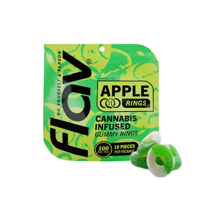Flav - 100mg Gummies - Apple Rings - EDIBLES by Flav at King of Budz