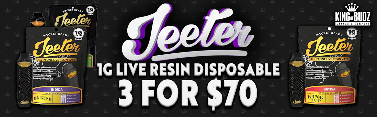 Jeeter 1g Live Resin Disposables - 3 for $70