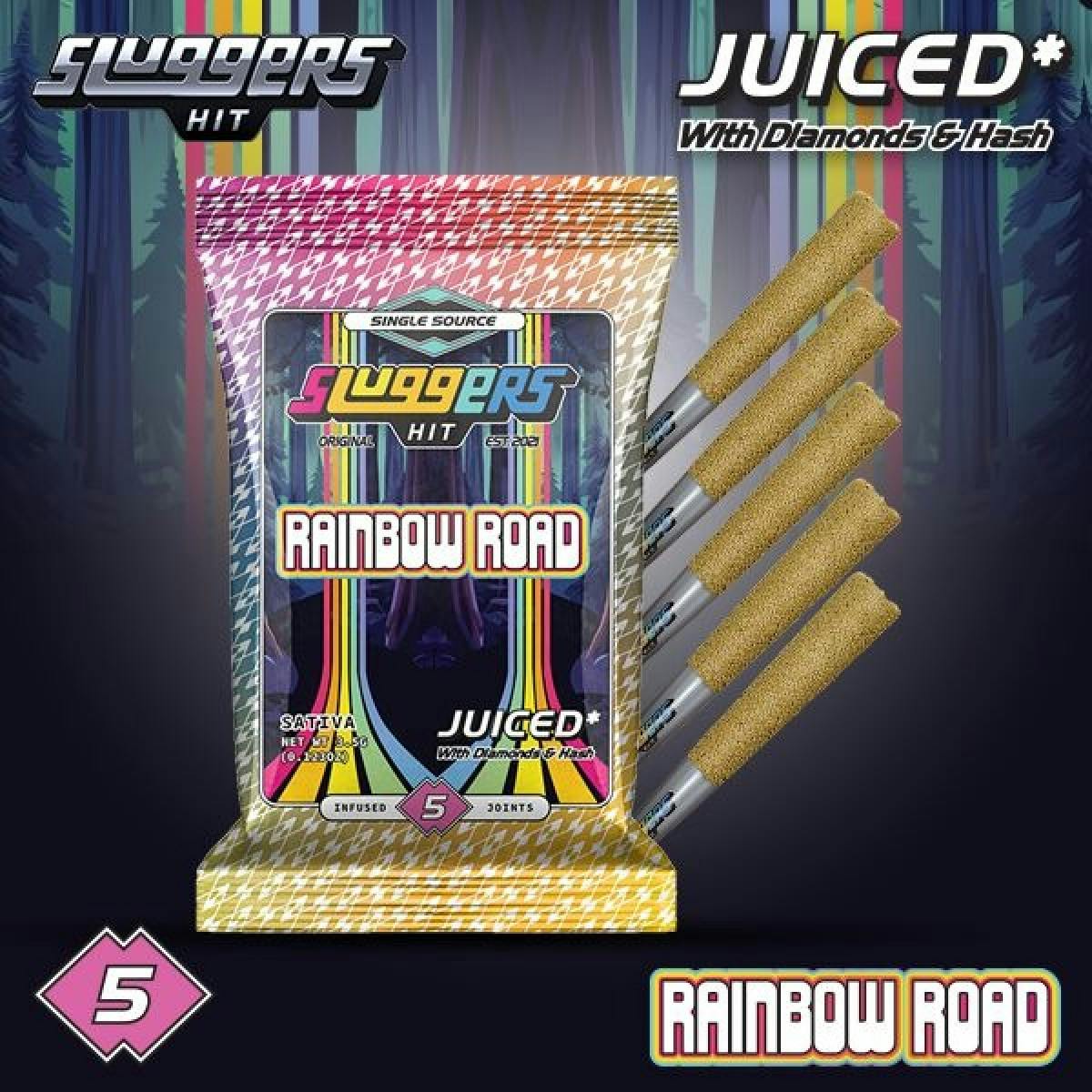 ゼリツィンエリクサーボトル11種類 Sluggers Rainbow Road | Infused Pre-Rolls | 5pk - RoadTrip