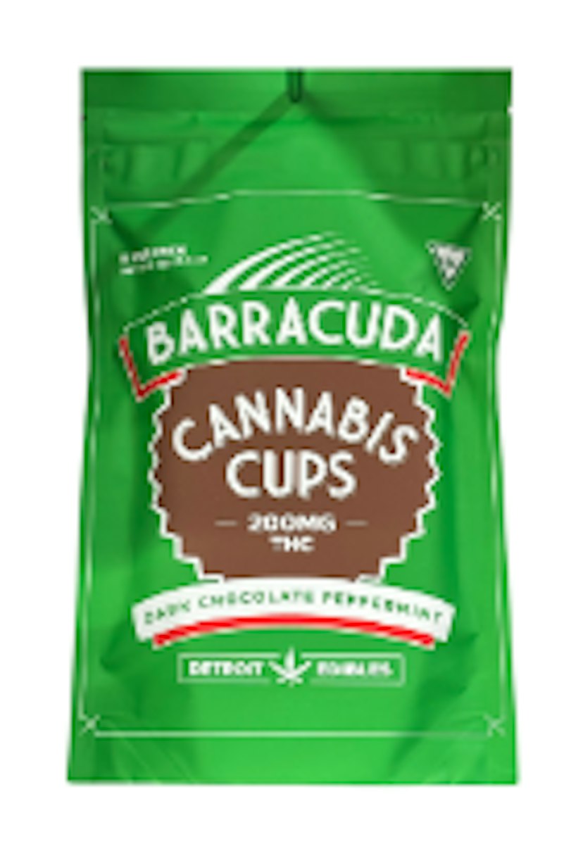 Detroit Edibles Company - Barracuda Cups Dark Chocolate Peppermint 200mg