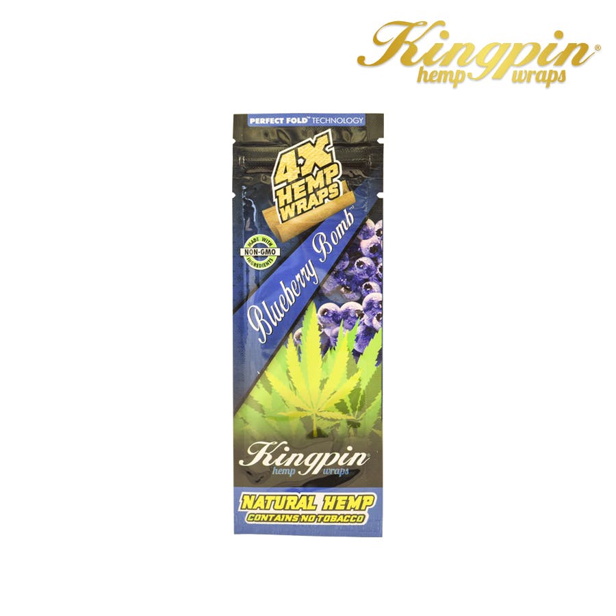 Kingpin Wraps | Blueberry Bomb Hemp Wraps - 4pk