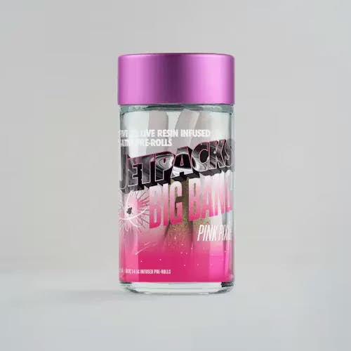 Jetpacks - 5 Pack .5g Live Resin & Diamond Infused Prerolls - Pink Pixie
