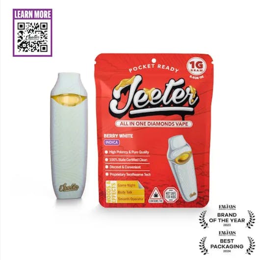 Jeeter Berry White Jeeter All In One Diamonds Vape | Pocket Ready | 1g |  Indica - CastleLeaf Cannabis Dispensary in Brighton, MA