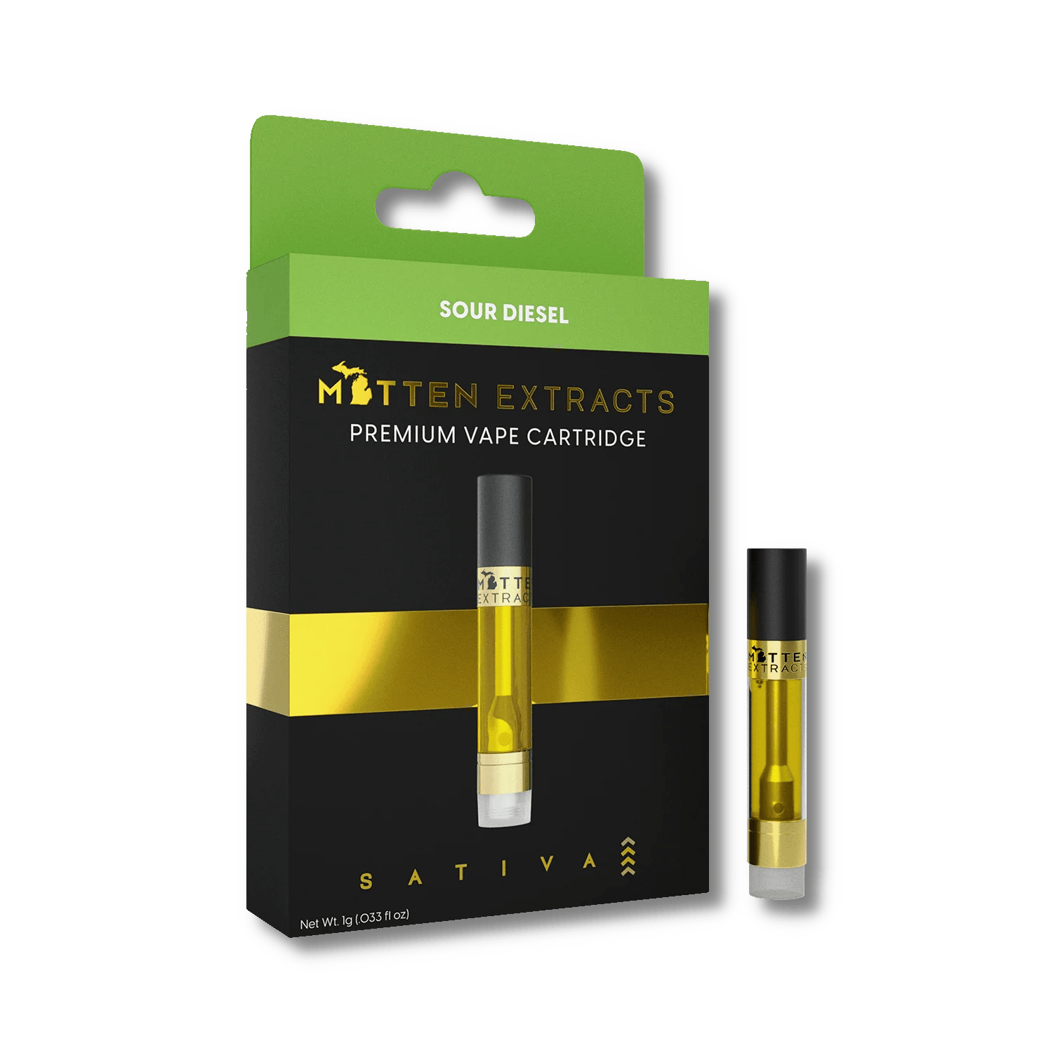 Mitten Extracts | Vape Cart - 1g - Sour Diesel (Sativa)