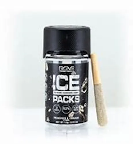 Peaches & Cream | Infused Pre-Roll Ice Packs (Rosin Hash and Diamonds) | 5 Pack | .5g each-1