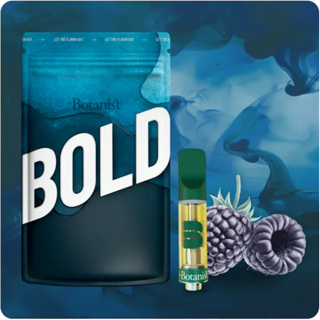 The Botanist BOLD Vape Cart Blue Razzberry 1g (indica hybrid, cartridges)