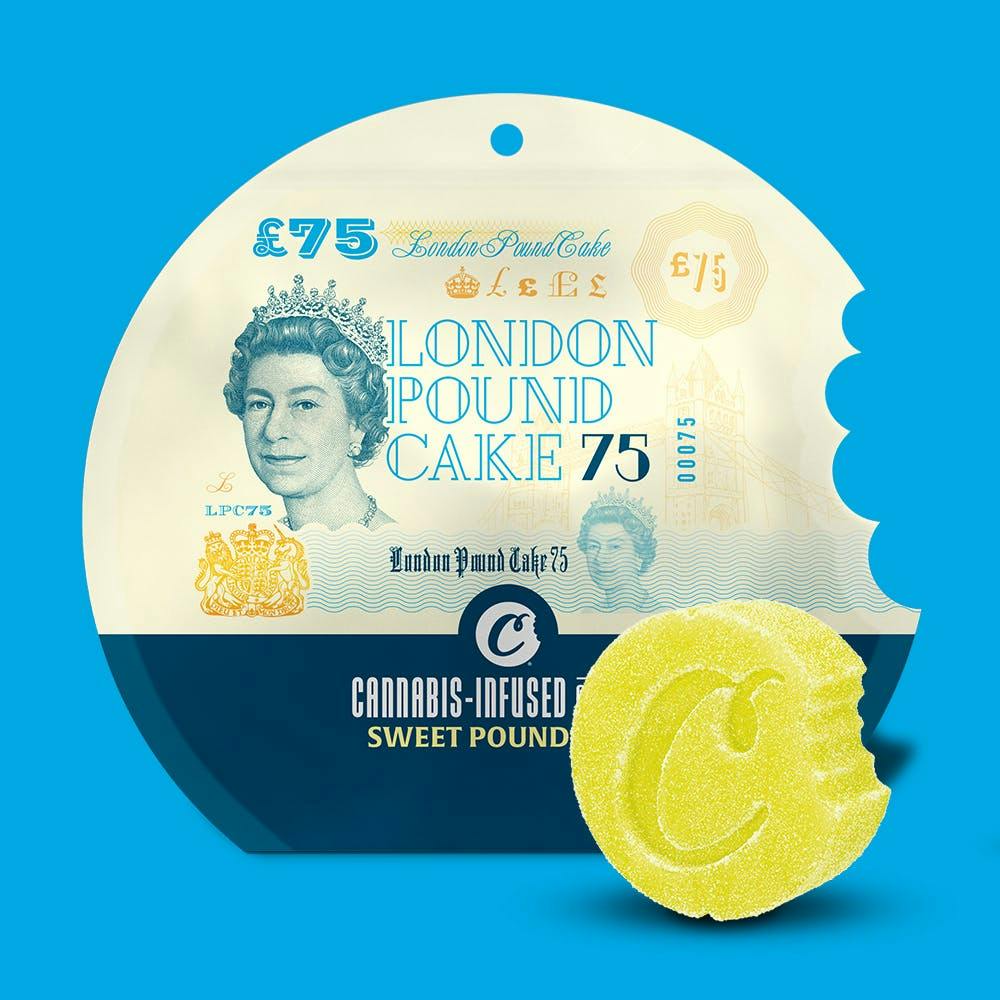 Cookies London Pound Cake 75 Gummy 10ct 100mg Cookies Fresno