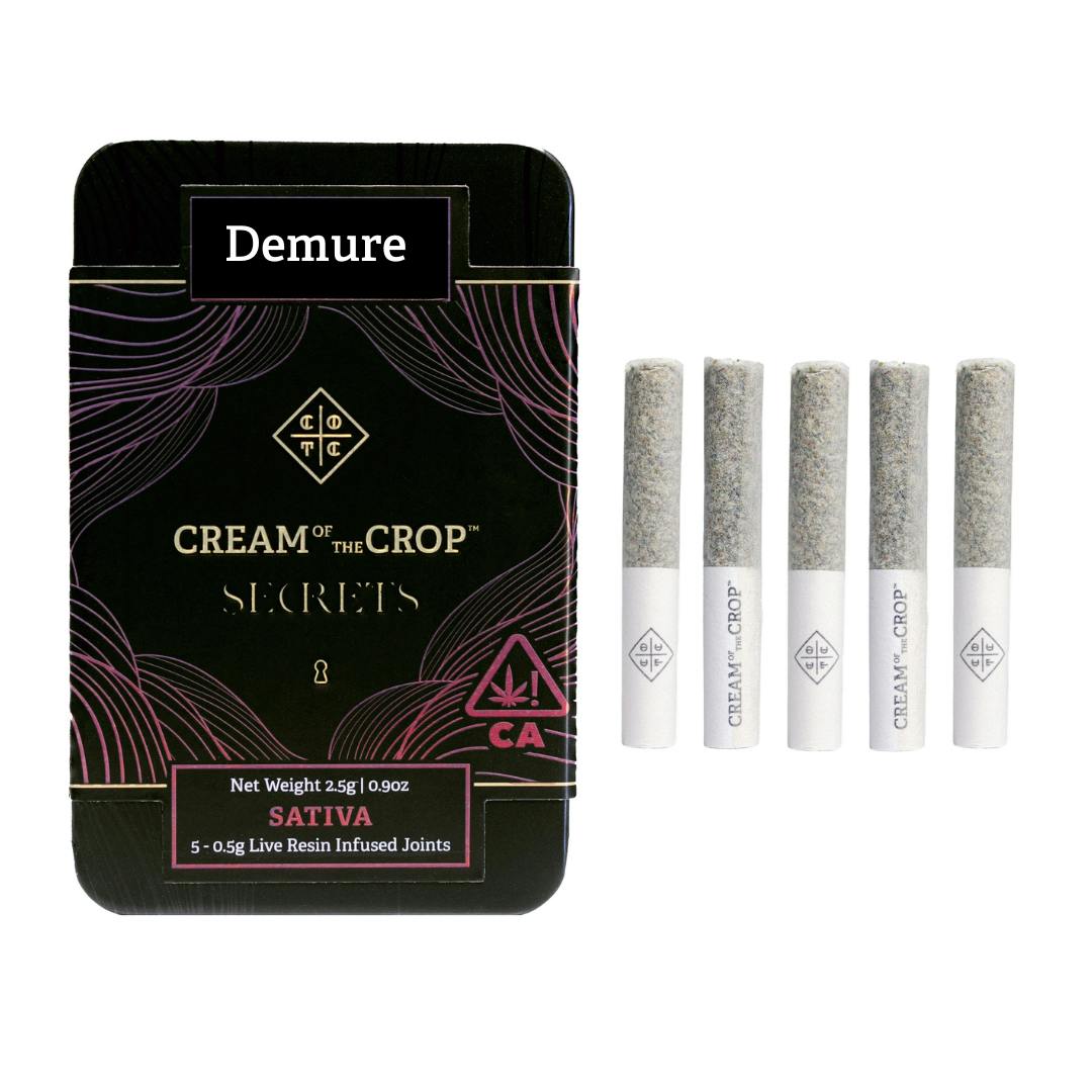 DEMURE LIVE RESIN INFUSED 5PK PREROLLS