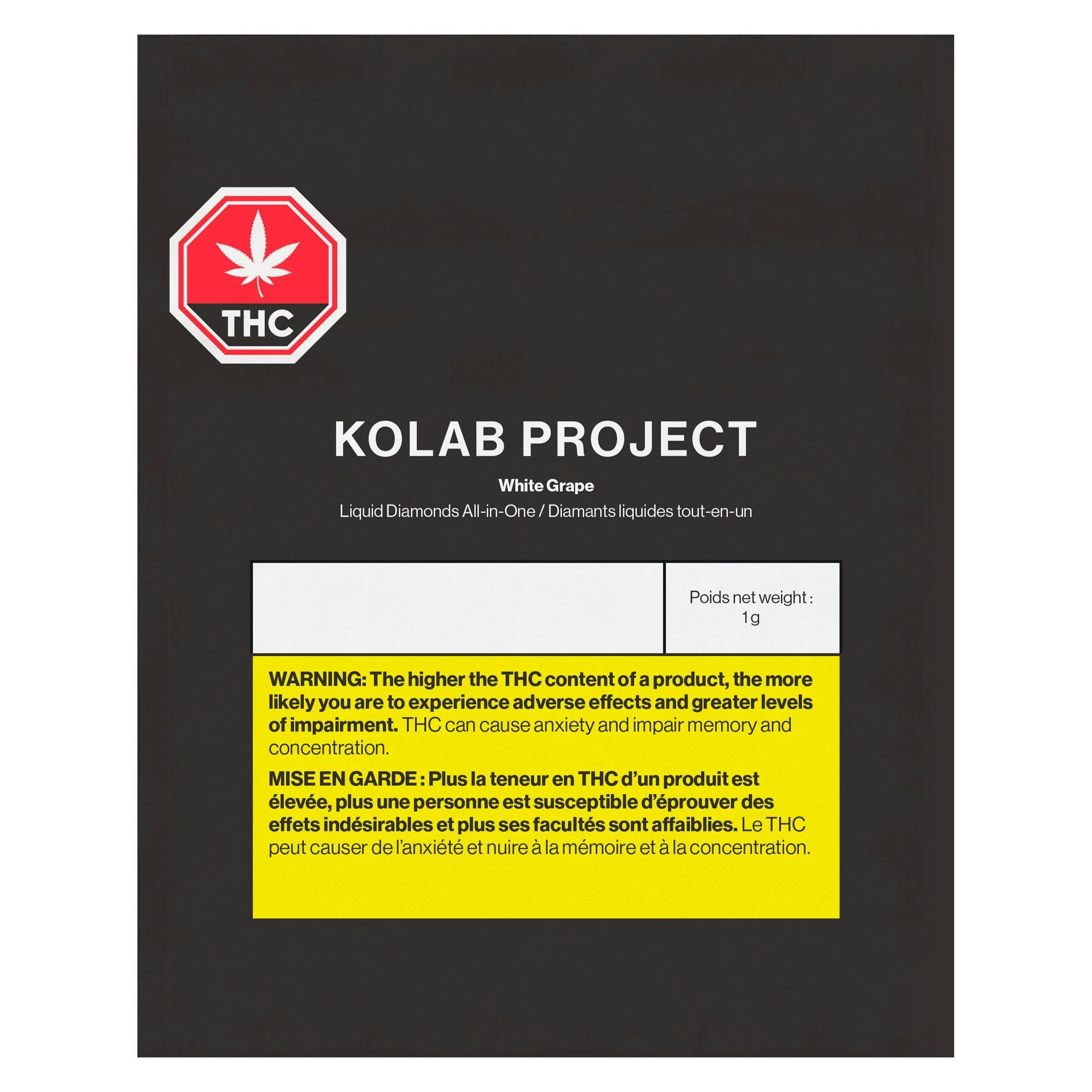 Kolab project - white grape diamonds aio vape