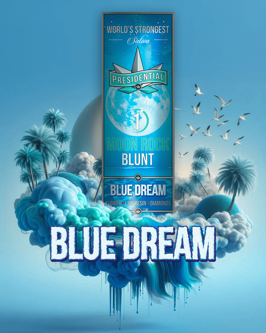 Presidential - 1.5g Moon Rock Infused Blunt - Blue Dream