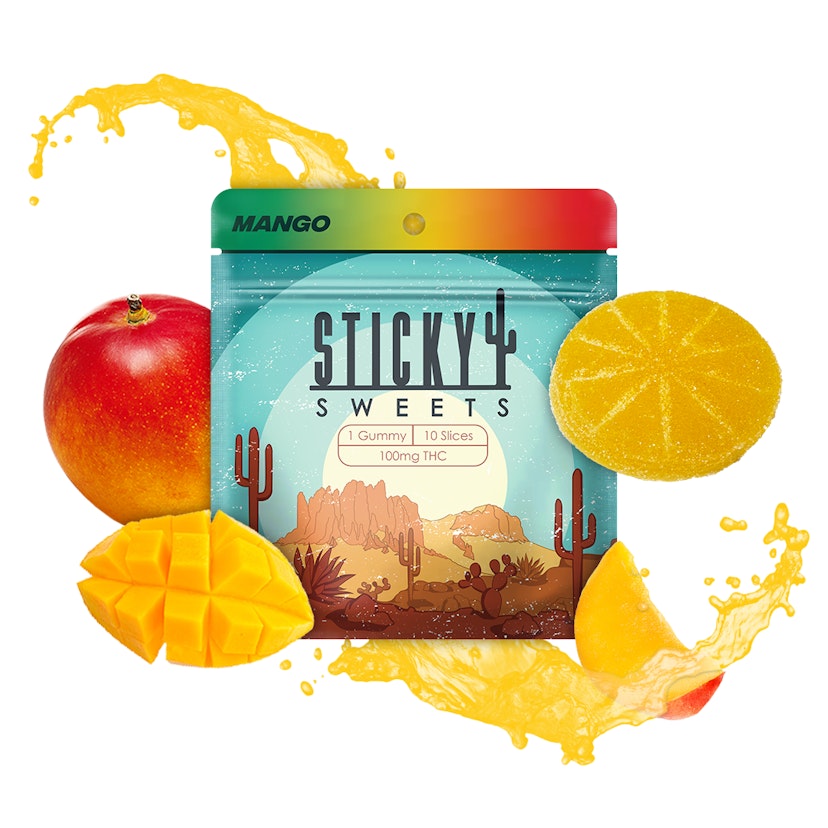 Sticky Edibles Single: Mango (H) 100mg