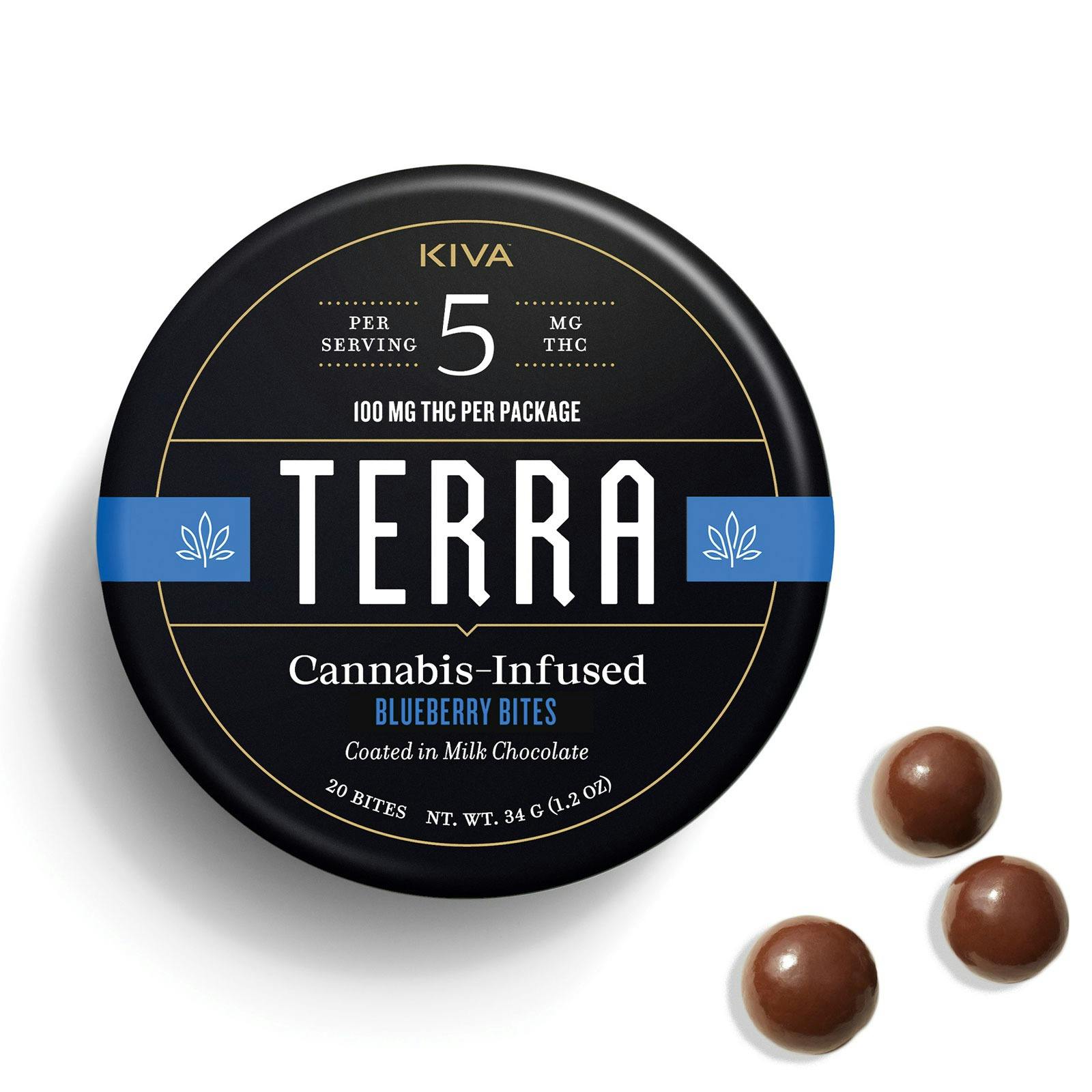 Terra | Blueberry | 100mg (20x5mg) Chocolate Bites