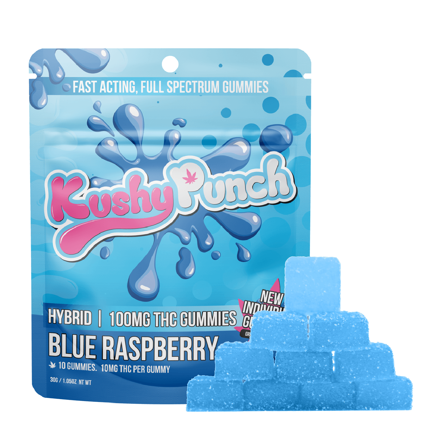 Kushy Punch | Blue Raspberry | Gummies | 100mg