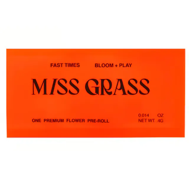 Miss Grass Pre-Roll Fast Times - Tangie .4g (sativa, singles)