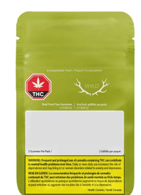 Wyld - Real Fruit Pear Gummies 1:1 THC:CBG - 2 Pack-1