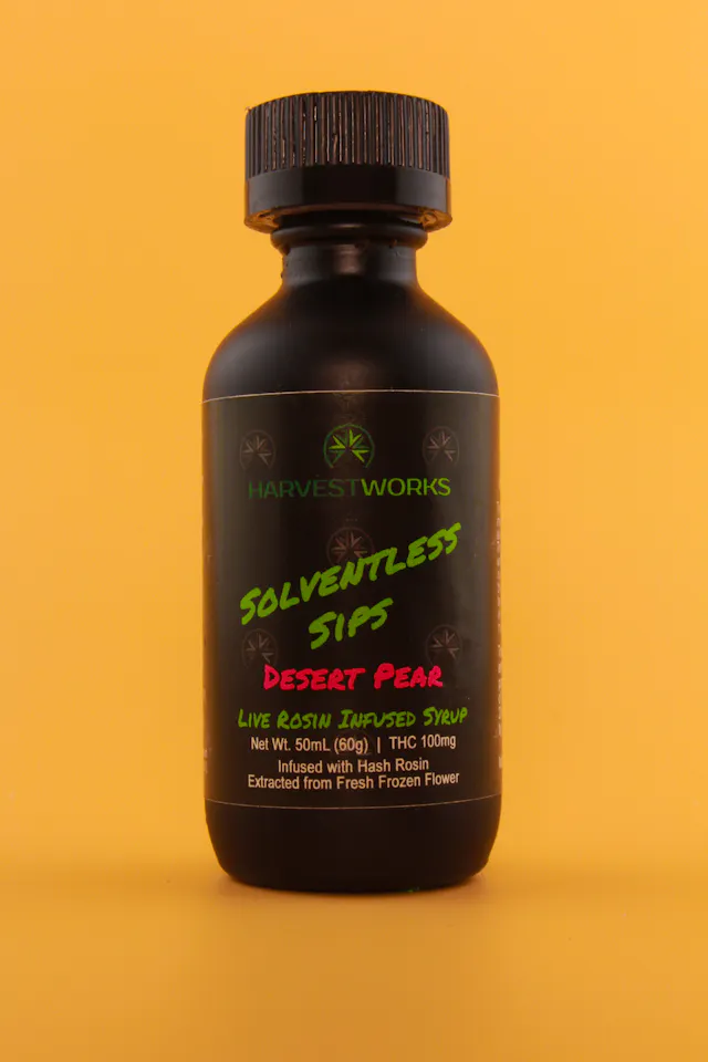HarvestWorks Solventless Sips Desert Pear 2.5ml/100mg (hybrid, drinks, 1g)